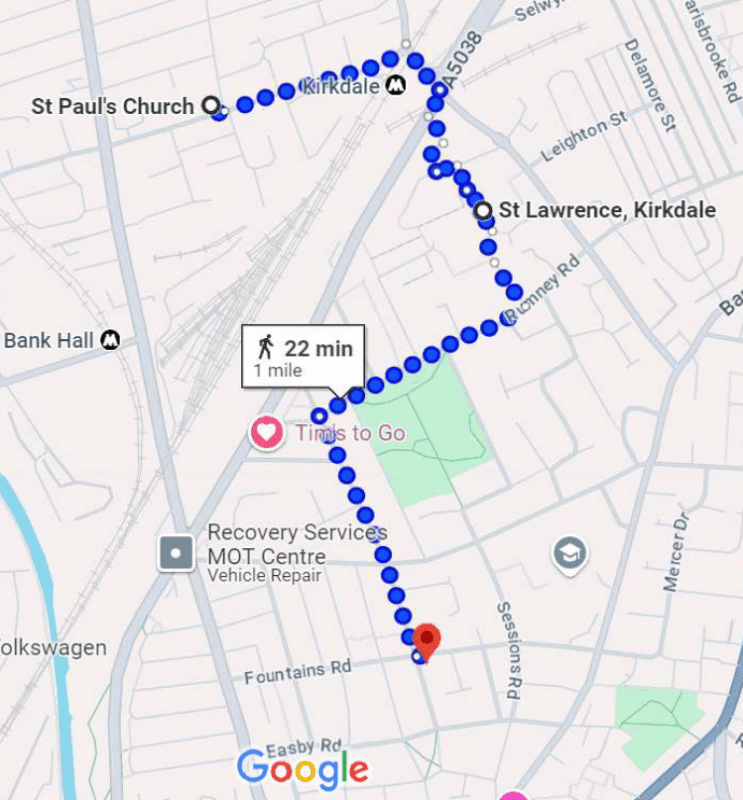 Walk of Witness route